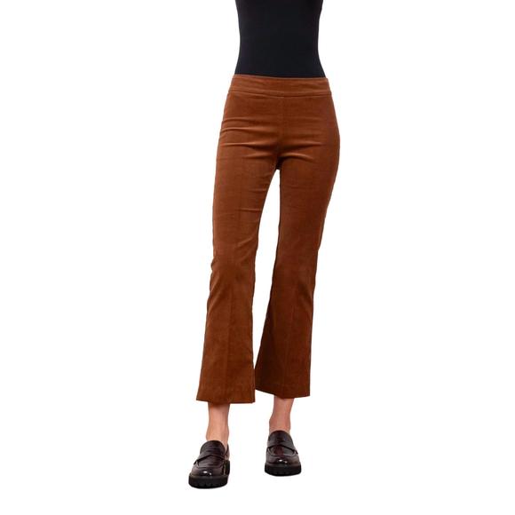 NEW AVENUE MONTAIGNE leo fine corduroy pants in cognac - Picture 1 of 5